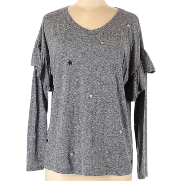 Sundry Star Ruffle Top - Picture 2 of 4